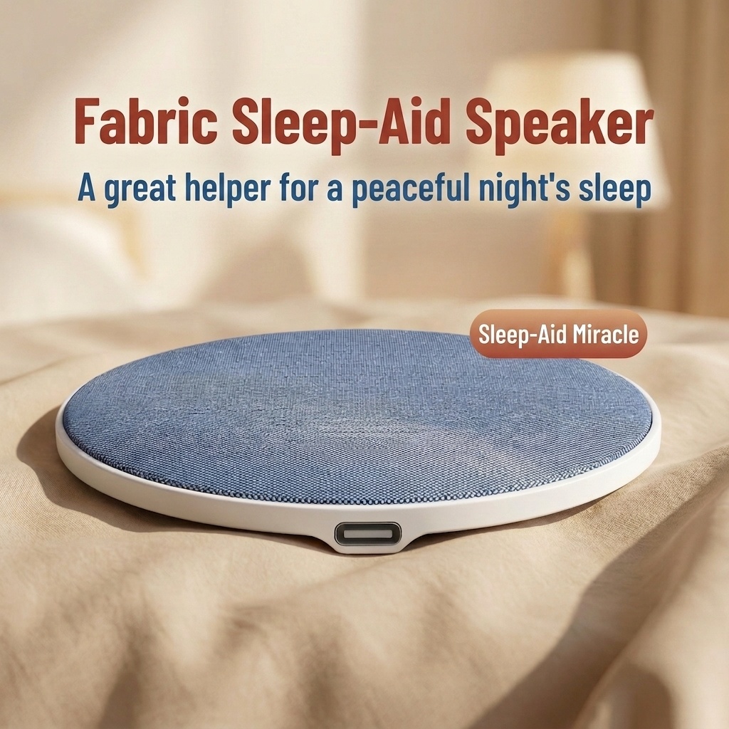 Under Pillow Sleep Aid White Noise Machine, 40mm Driver Bluetooth 5.4 Speaker with 48H Battery Life & Skin-Friendly Fabric for Deep Sleep