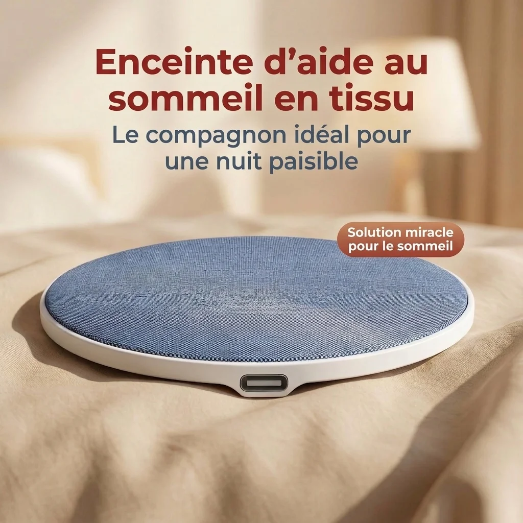 Machine à bruit blanc à placer sous l'oreiller pour favoriser le sommeil, haut-parleur Bluetooth 5.4 de 40 mm avec autonomie de 48 h et tissu doux pour la peau pour un sommeil profond