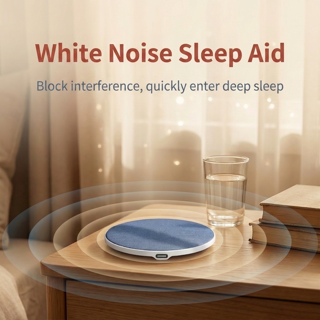 Under Pillow Sleep Aid White Noise Machine, 40mm Driver Bluetooth 5.4 Speaker with 48H Battery Life & Skin-Friendly Fabric for Deep Sleep