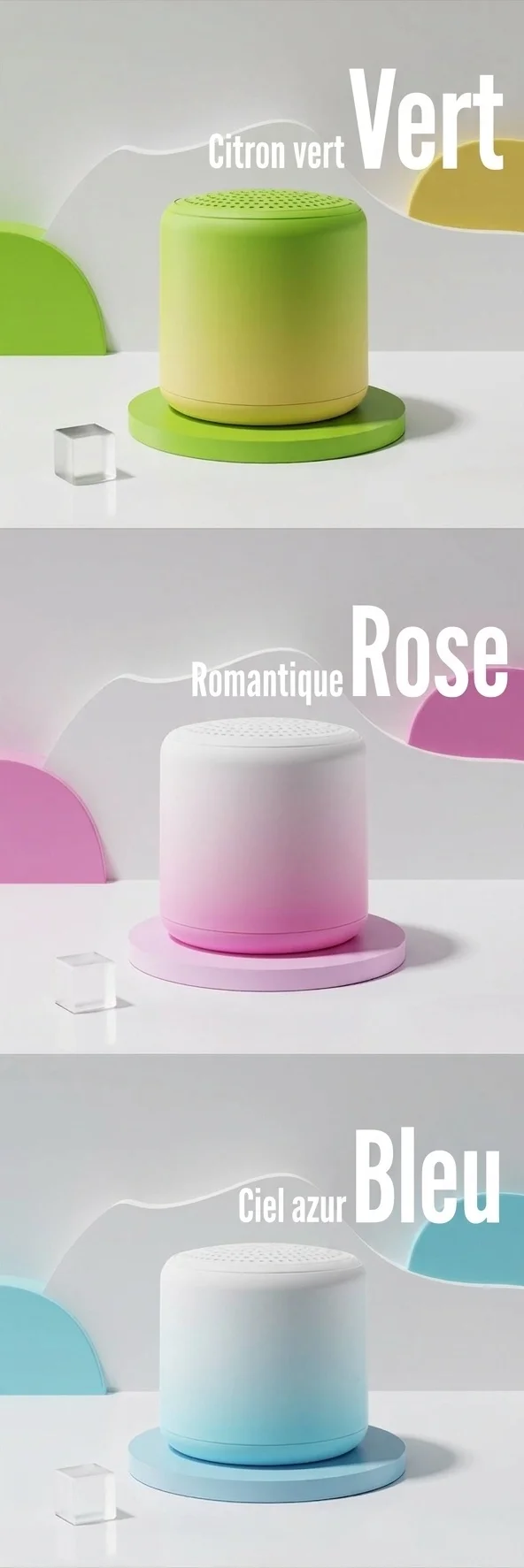 Enceinte Bluetooth 5.3 portable avec son stéréo à 360° et basses profondes, haut-parleur de 40 mm, 24 heures d'autonomie, microphone intégré à réduction de bruit pour des appels clairs.