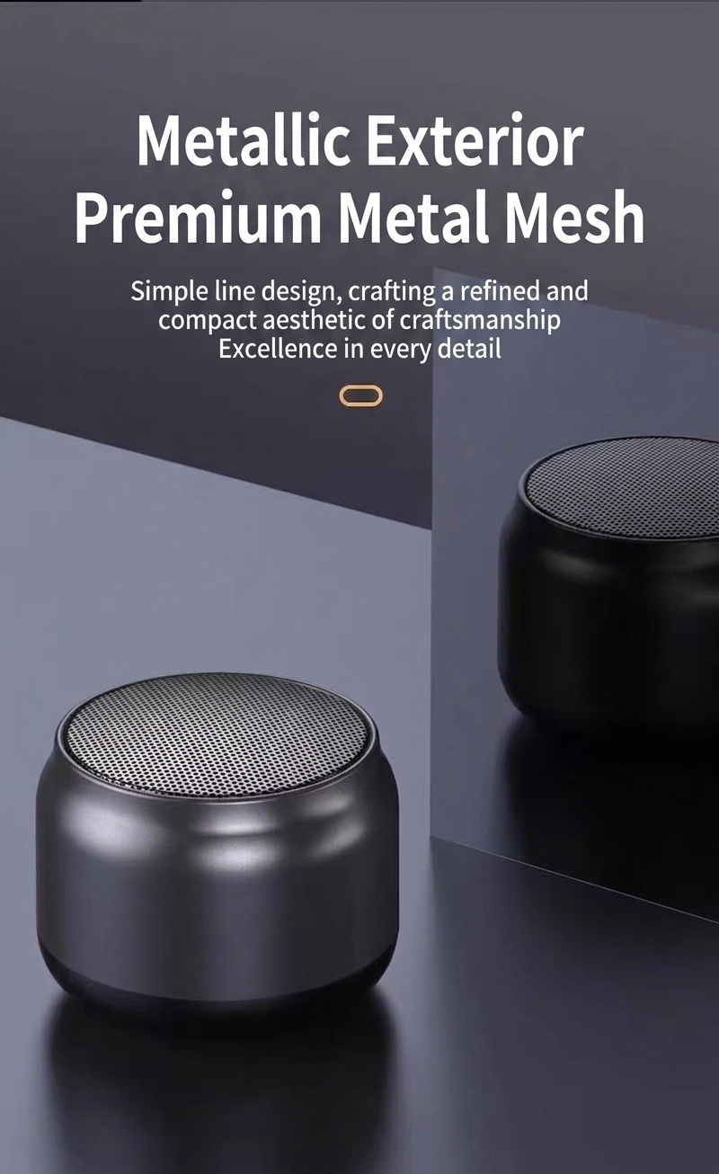 Portable Wireless Bluetooth 5.3 Speaker, Powerful Deep Bass & Immersive 360° Sound, 8-Hour Battery Life, Hands-Free Calling Compact Speaker