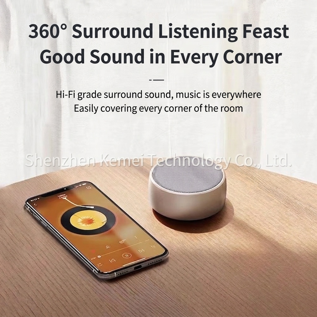Mini altavoz Bluetooth portátil con graves profundos, 10 horas de reproducción, ranura para tarjeta TF y entrada AUX, audio inalámbrico compacto y duradero para llevar a todas partes.