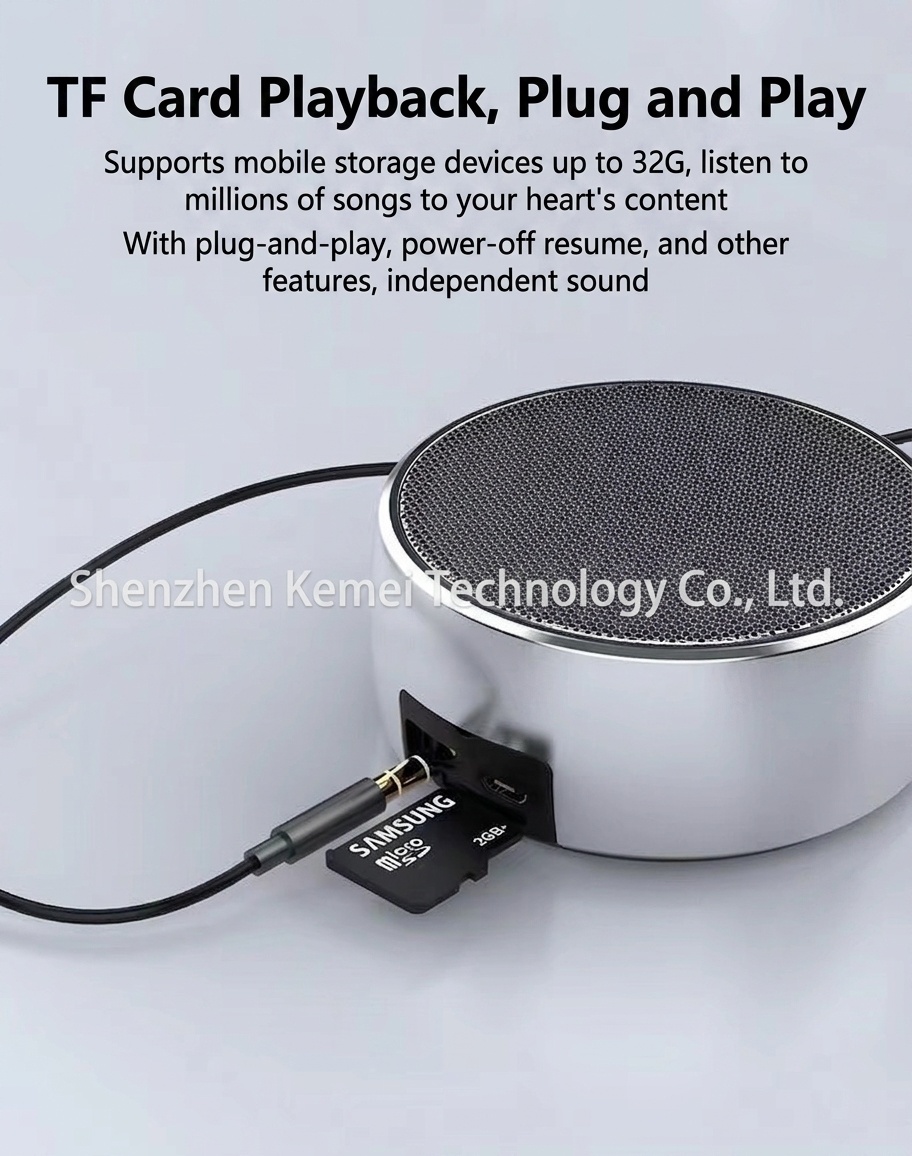 Mini altavoz Bluetooth portátil con graves profundos, 10 horas de reproducción, ranura para tarjeta TF y entrada AUX, audio inalámbrico compacto y duradero para llevar a todas partes.