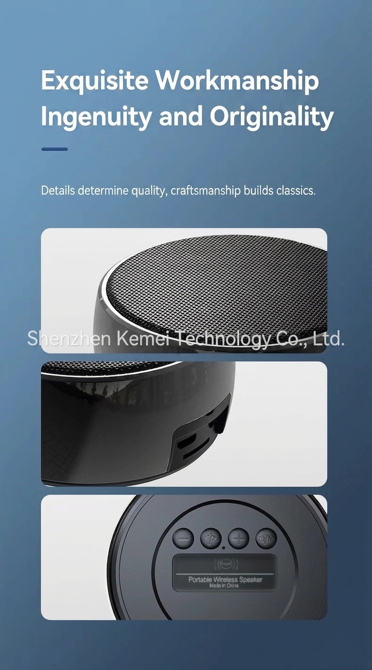 Mini altavoz Bluetooth portátil con graves profundos, 10 horas de reproducción, ranura para tarjeta TF y entrada AUX, audio inalámbrico compacto y duradero para llevar a todas partes.