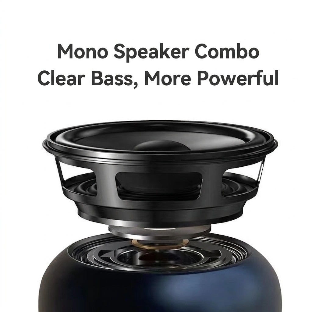 Mini Portable Bluetooth Speaker, Powerful Sound with 500mAh Battery for 4H Playtime, Vibrant RGB Options & Durable Metal Design