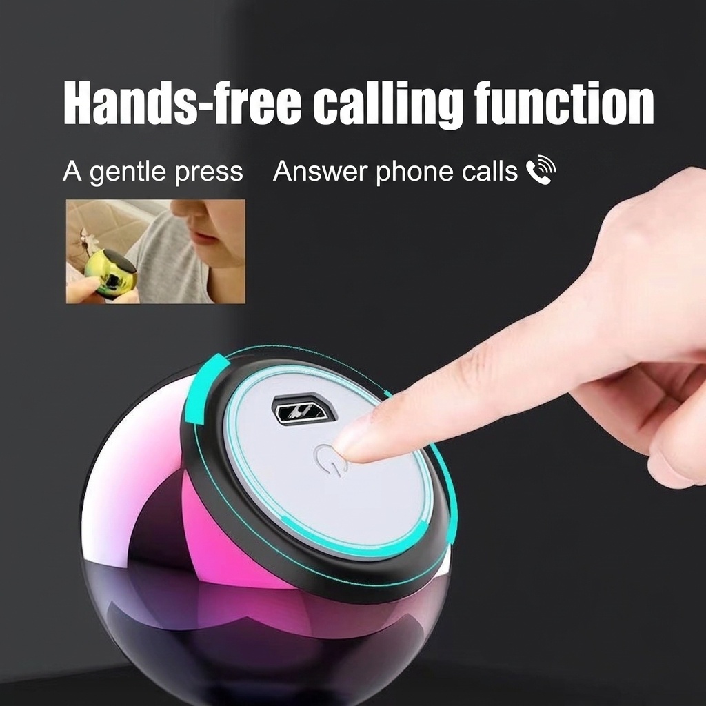 Mini Portable Bluetooth Speaker, Powerful Sound with 500mAh Battery for 4H Playtime, Vibrant RGB Options & Durable Metal Design