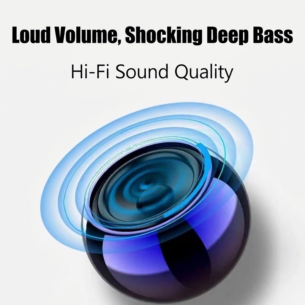 Mini Portable Bluetooth Speaker, Powerful Sound with 500mAh Battery for 4H Playtime, Vibrant RGB Options & Durable Metal Design