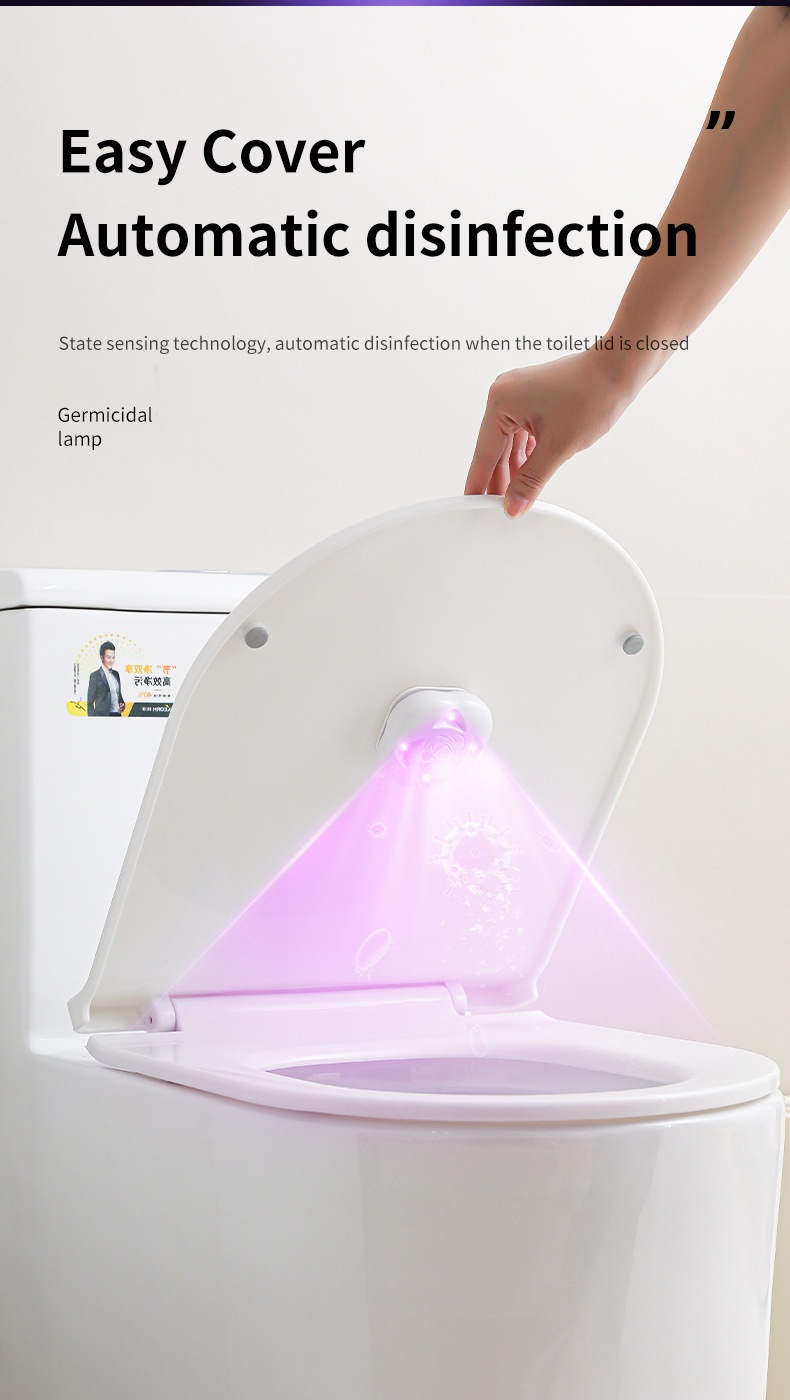Antivirus RGB waterdichte UV-toiletsterilisatielamp met automatische nachtverlichting en bewegingssensor