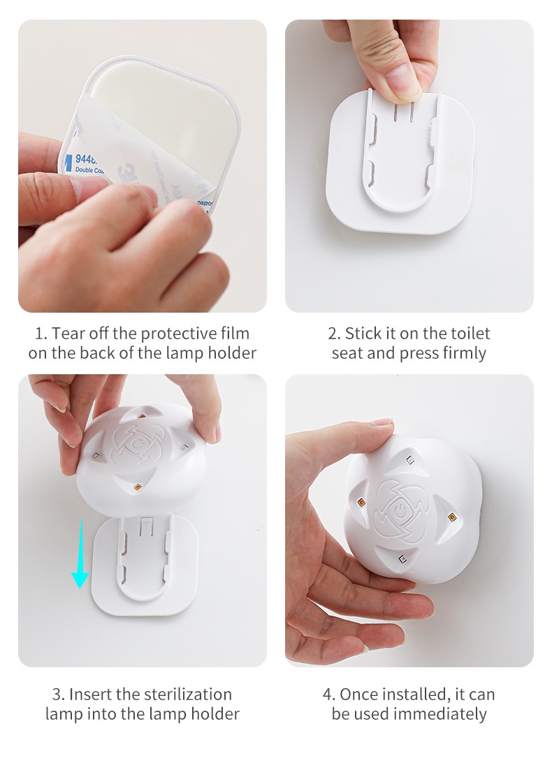 Antivirus RGB waterdichte UV-toiletsterilisatielamp met automatische nachtverlichting en bewegingssensor