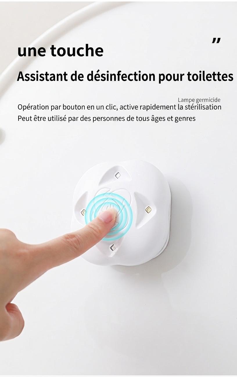 Lampe de stérilisation UV étanche RGB anti-virus pour toilettes avec veilleuse automatique et détecteur de mouvement