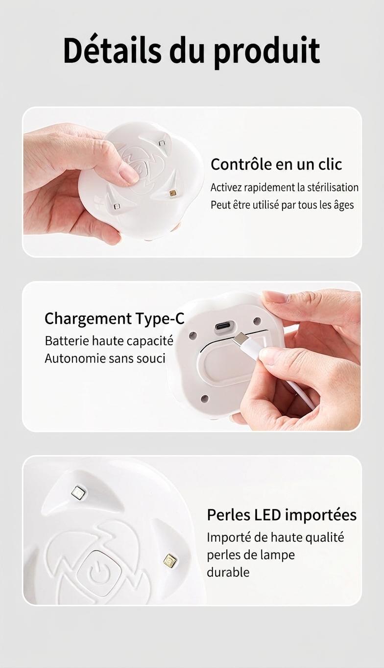 Lampe de stérilisation UV étanche RGB anti-virus pour toilettes avec veilleuse automatique et détecteur de mouvement