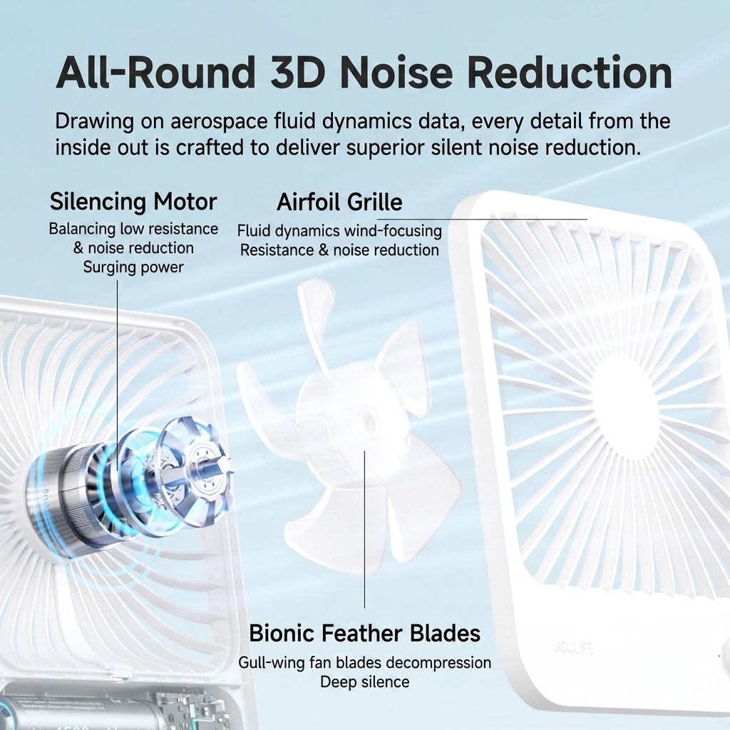 Supercooler, ultradünner Falt-Tischventilator: Sommer-Must-have