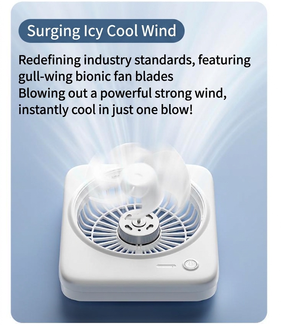 Supercooler, ultradünner Falt-Tischventilator: Sommer-Must-have