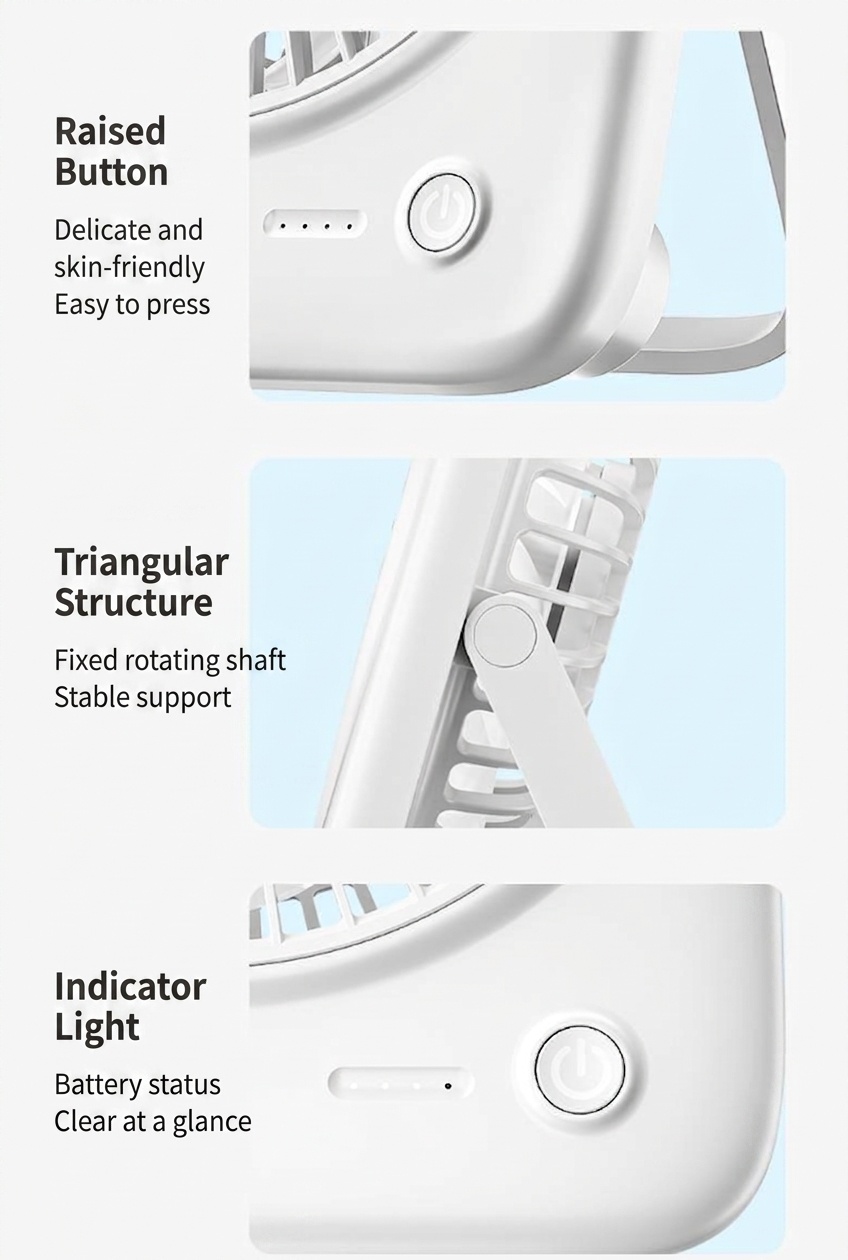 Supercooler, ultradünner Falt-Tischventilator: Sommer-Must-have