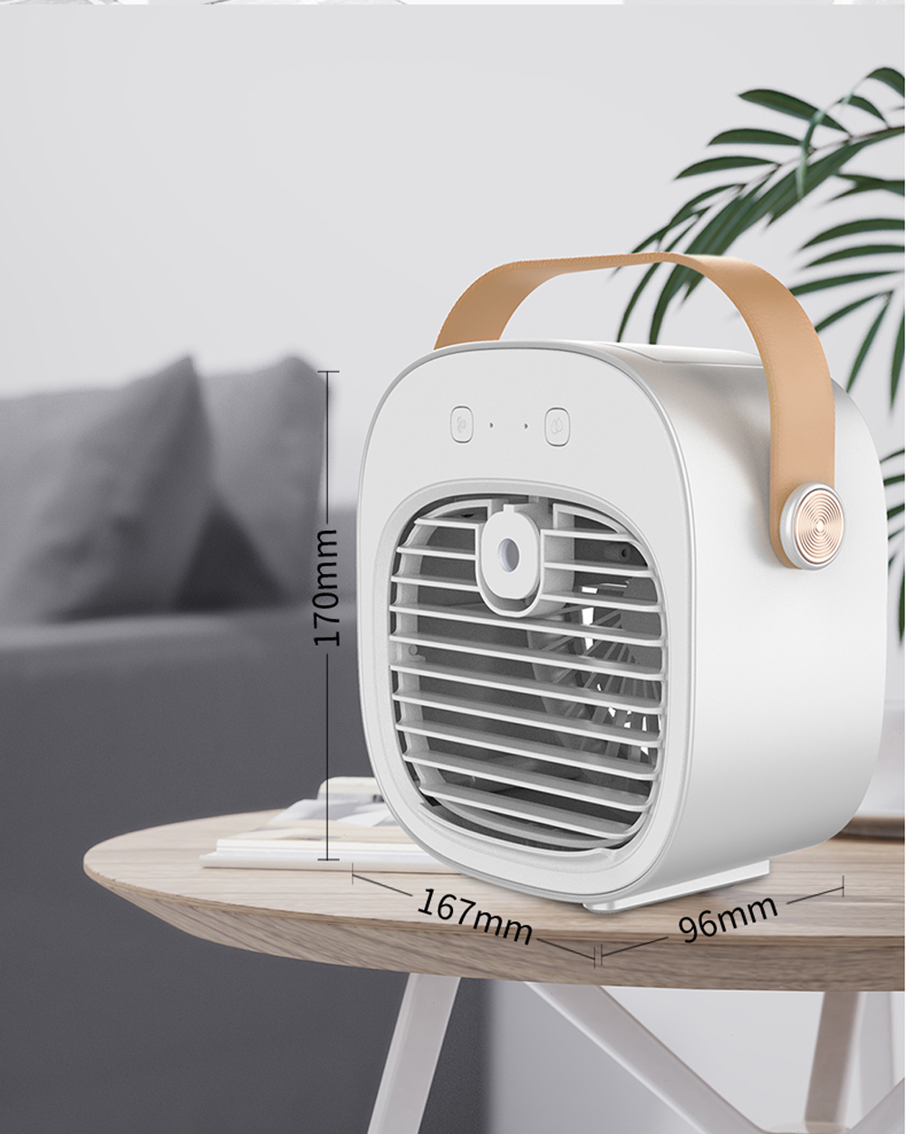 Supercooler Mini-Elektroventilator: Der beste tragbare Tischventilator mit Sprühfunktion