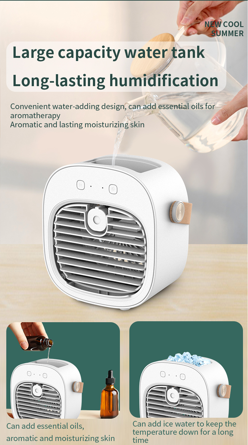 Supercooler Mini-Elektroventilator: Der beste tragbare Tischventilator mit Sprühfunktion