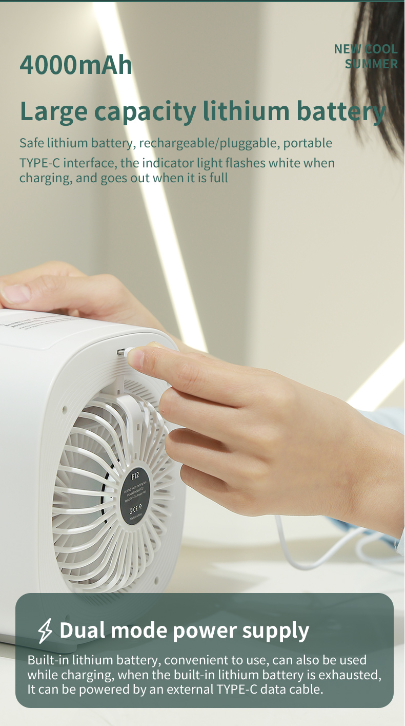 Supercooler Mini-Elektroventilator: Der beste tragbare Tischventilator mit Sprühfunktion