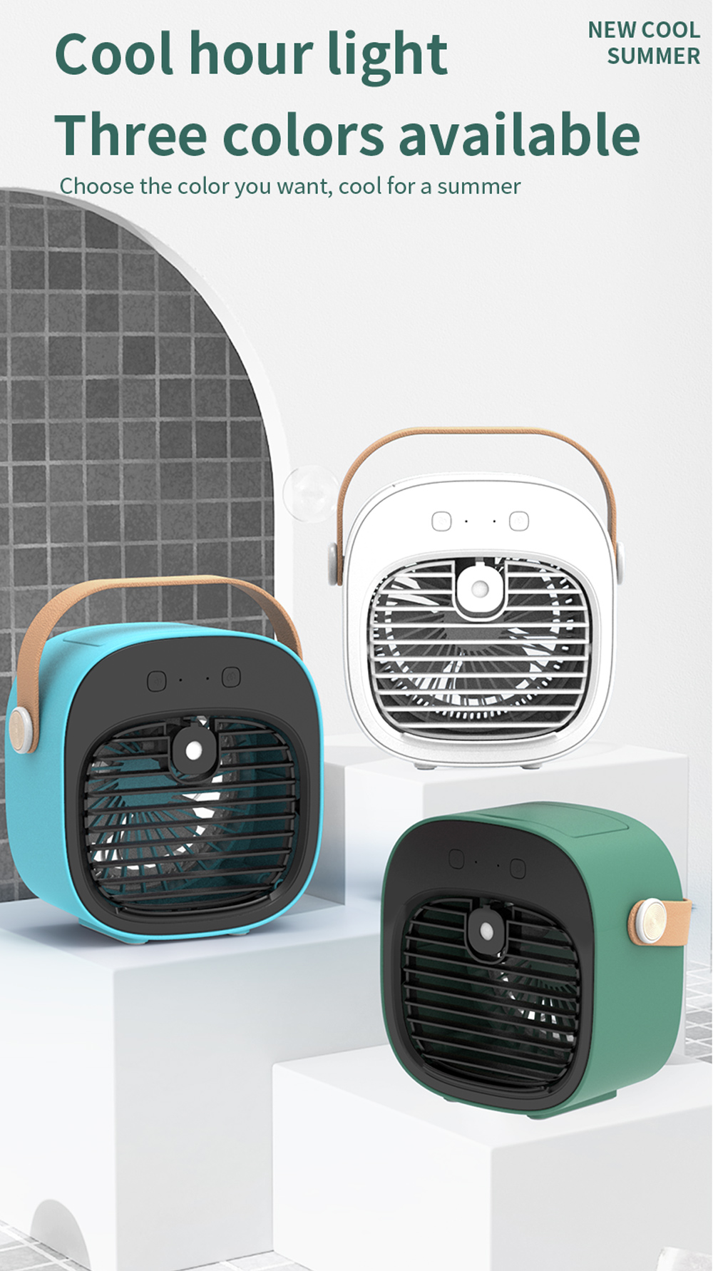 Supercooler Mini-Elektroventilator: Der beste tragbare Tischventilator mit Sprühfunktion