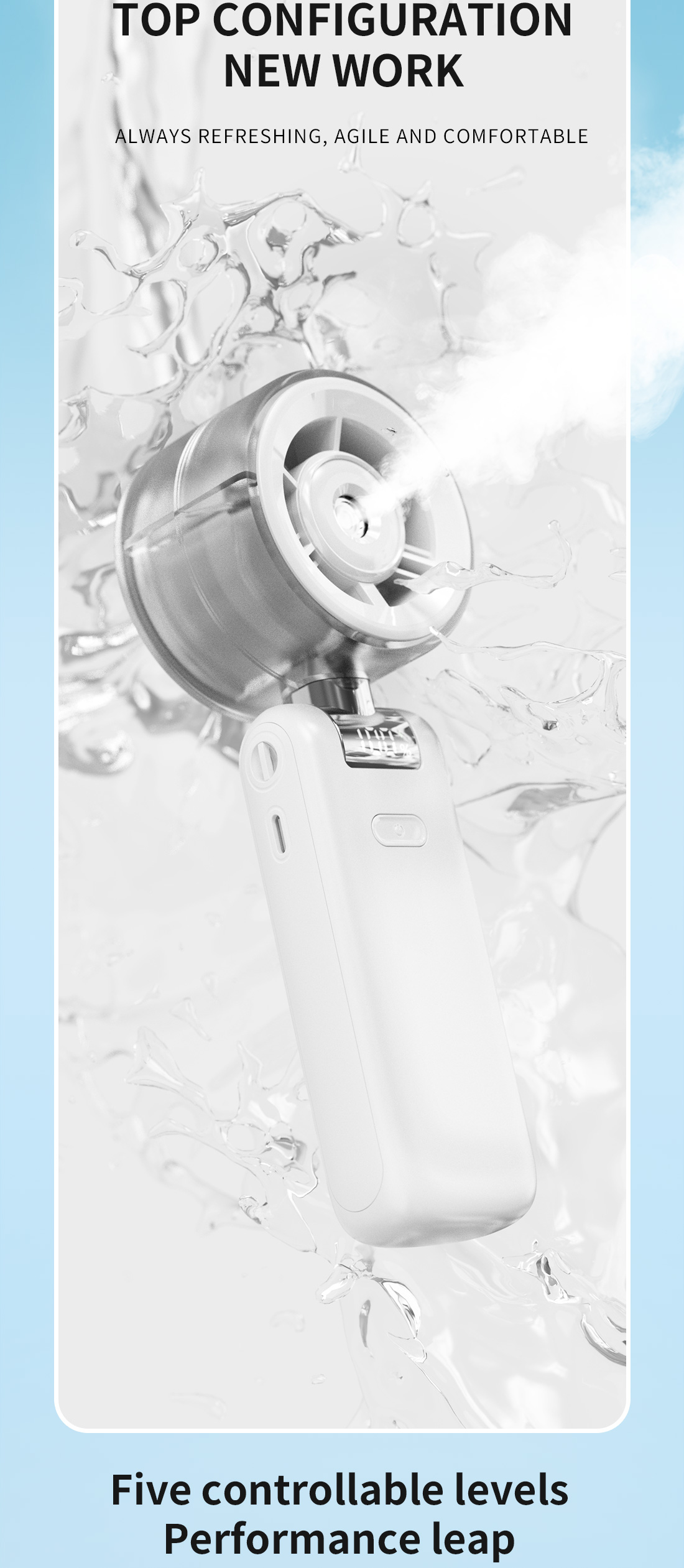 Supercooler, faltbarer Sprühventilator: Tragbarer Mini-Ventilator für kühle Sommertage
