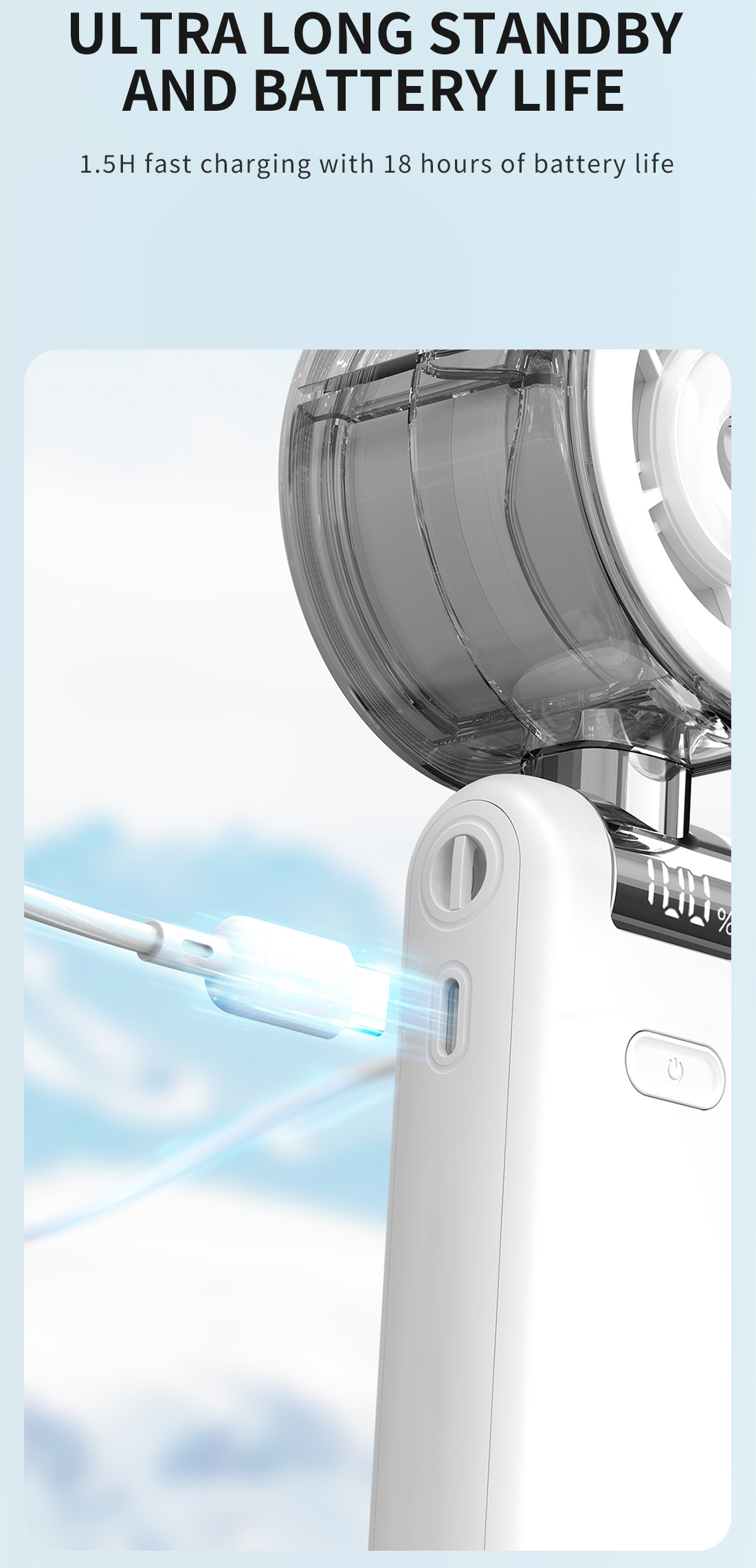Supercooler, faltbarer Sprühventilator: Tragbarer Mini-Ventilator für kühle Sommertage