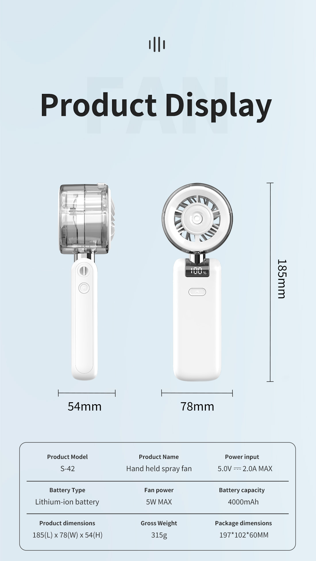 Supercooler, faltbarer Sprühventilator: Tragbarer Mini-Ventilator für kühle Sommertage