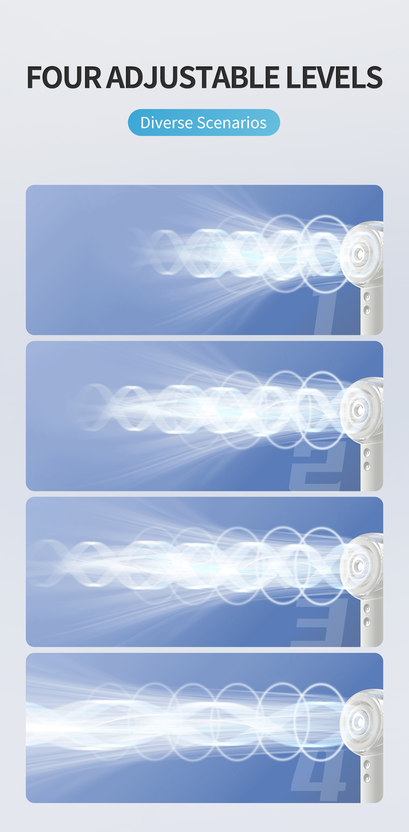 Supercooler Mini-Handventilator in Klimaanlagenform für Hitzewellen