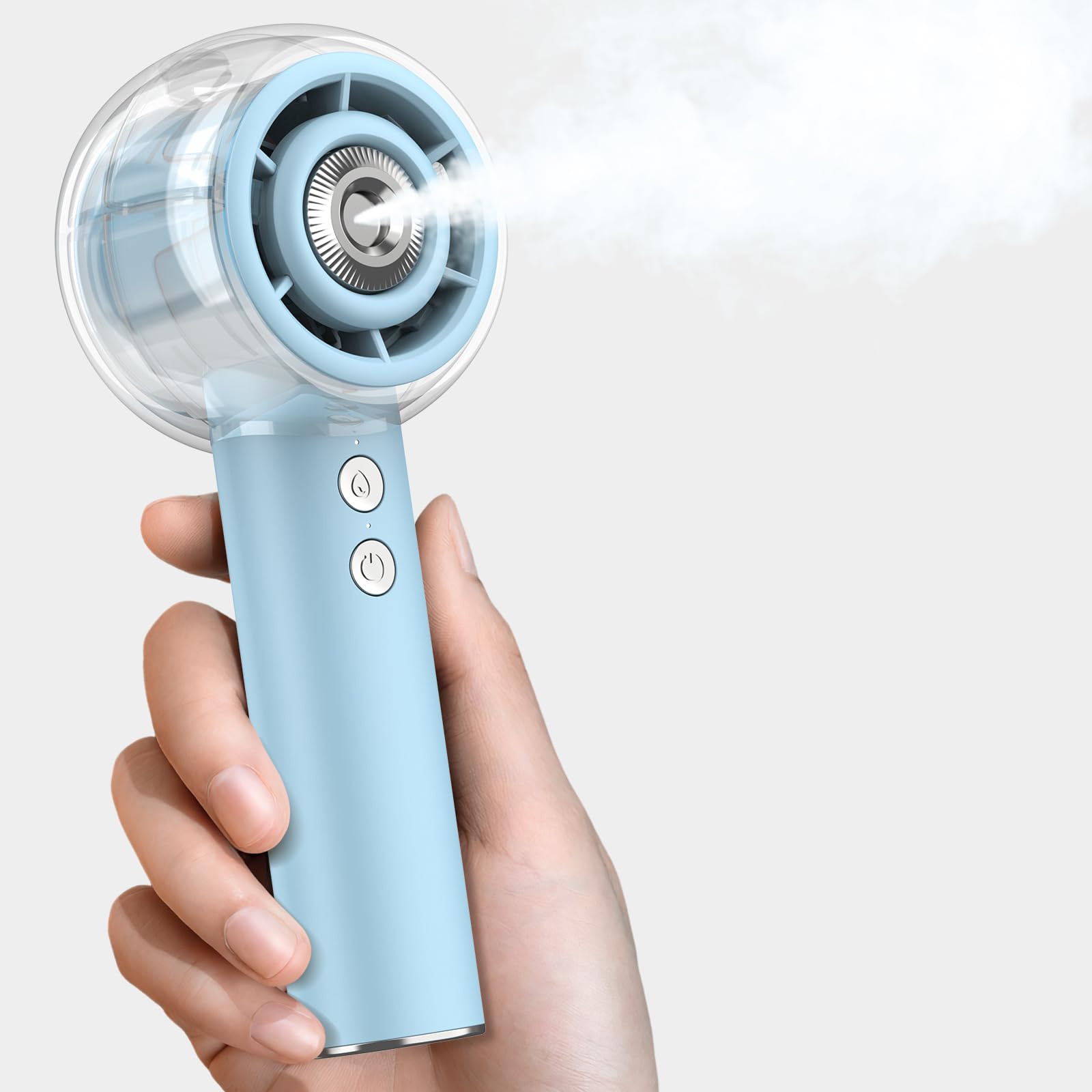 Supercooler Mini-Handventilator in Klimaanlagenform für Hitzewellen