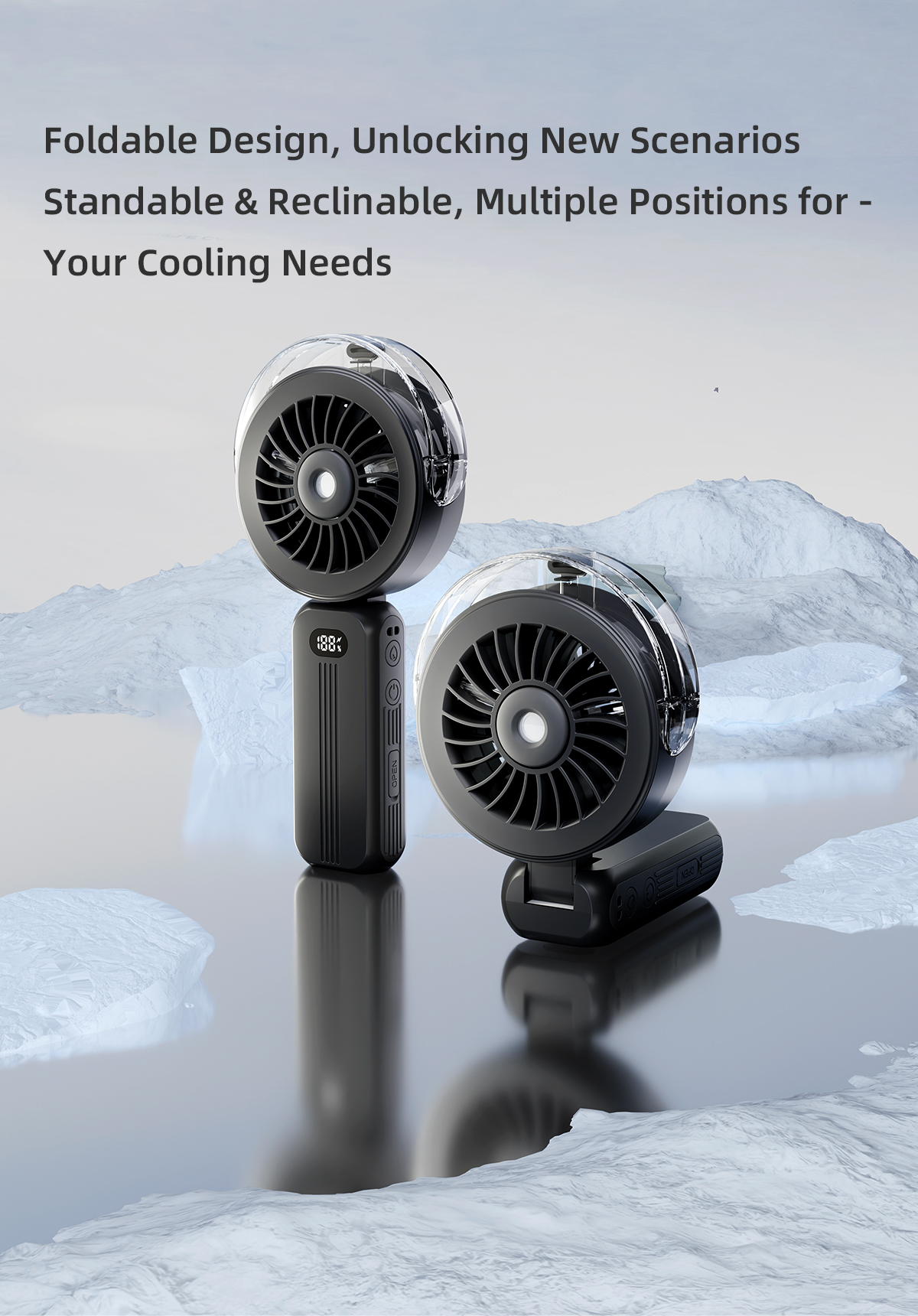 Supercooler, faltbarer Sprühventilator: Ideal für den Sommer