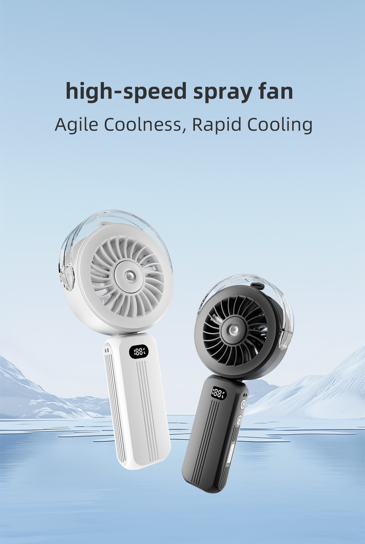 Supercooler, faltbarer Sprühventilator: Ideal für den Sommer