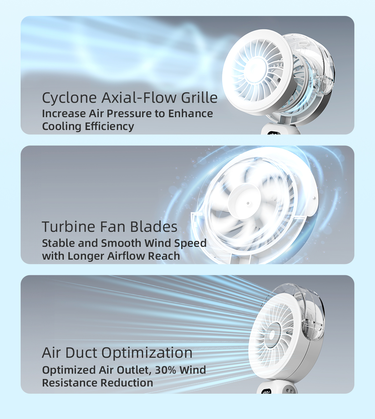 Supercooler, faltbarer Sprühventilator: Ideal für den Sommer