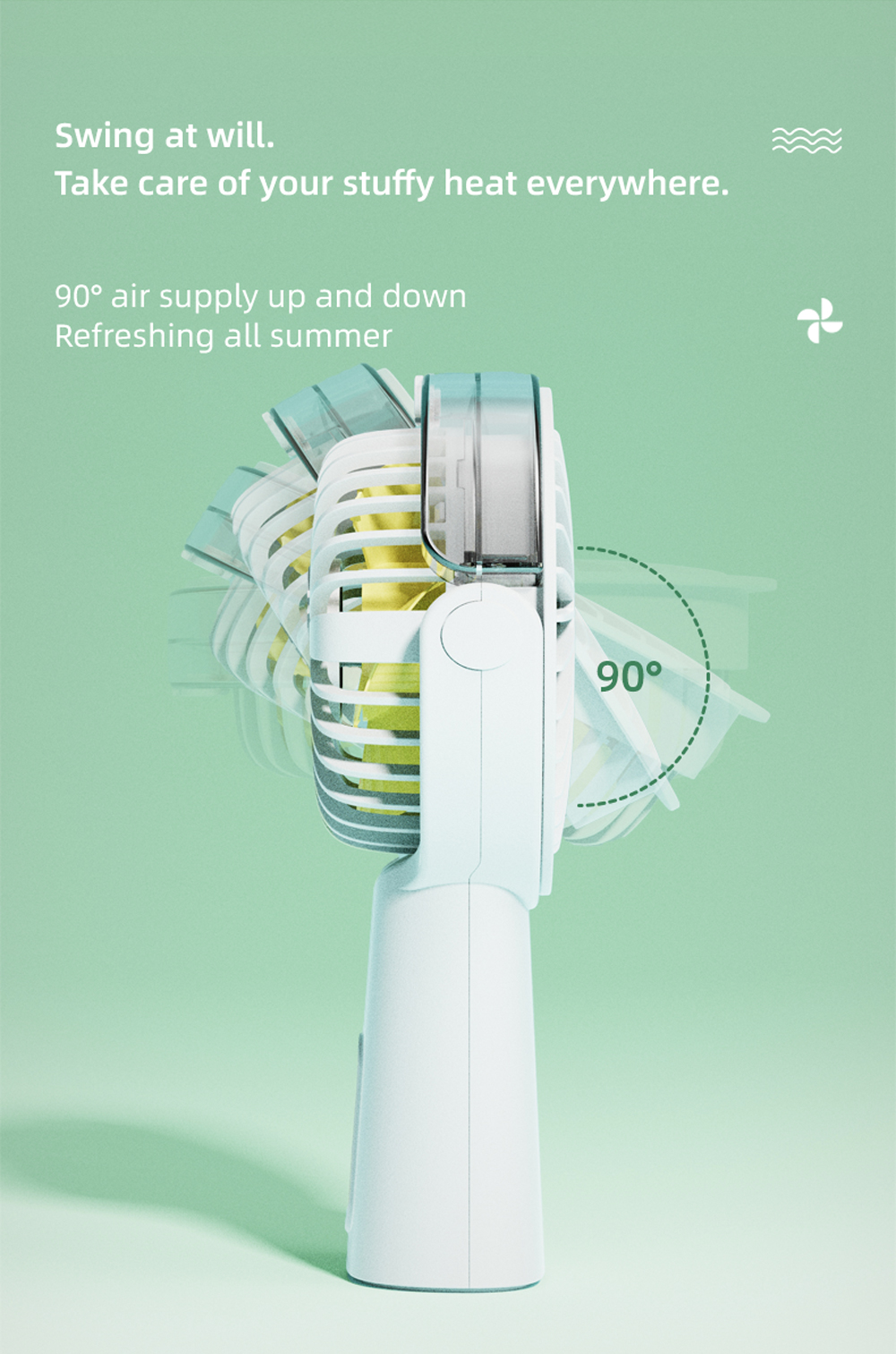 Supercooler, tragbarer Mini-Handventilator mit Klimaanlagenfunktion und Sprühfunktion