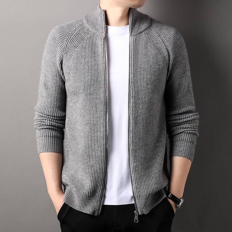 Men's Mock Neck Zip Knit Sweater Casual Daily Outerwear