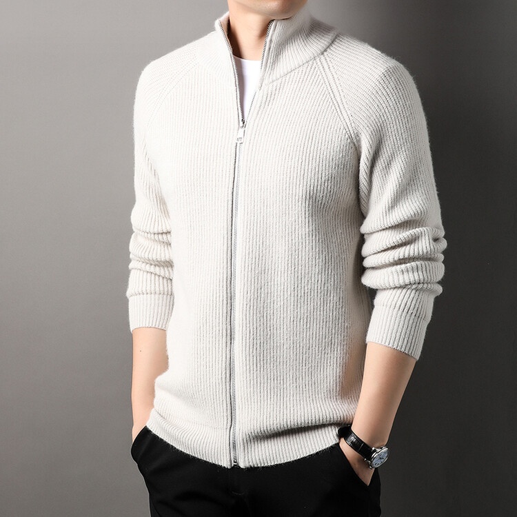 Men's Mock Neck Zip Knit Sweater Casual Daily Outerwear