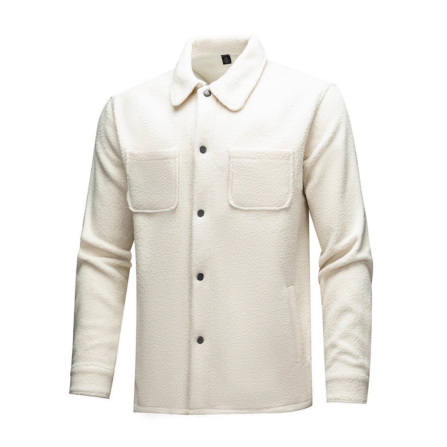 Men's Long Sleeve Button Cardigan Multi-Pocket Lapel Jacket