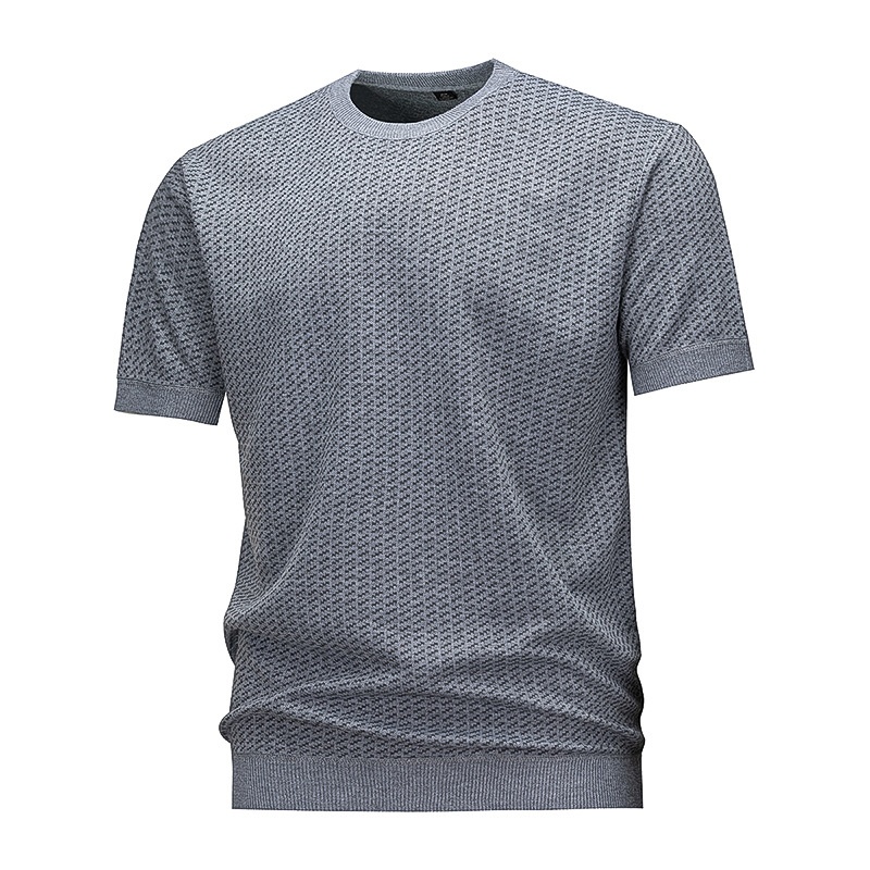 Men's Textured Knit Short Sleeve T-Shirt