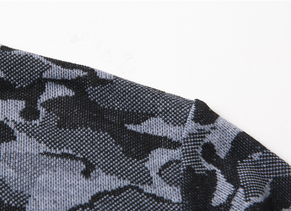 Men's Camo Knit Short Sleeve Sweater - Modern Crew Neck