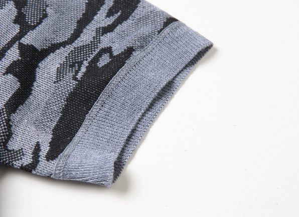 Men's Camo Knit Short Sleeve Sweater - Modern Crew Neck