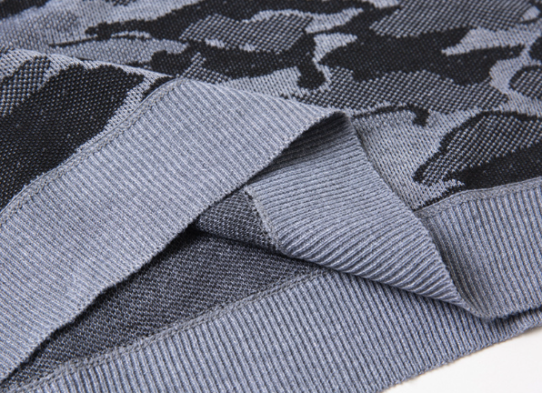 Men's Camo Knit Short Sleeve Sweater - Modern Crew Neck