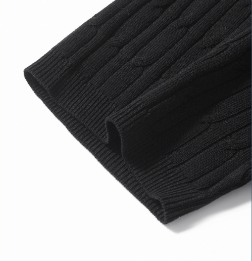 Men's Cable Knit Short Sleeve T-Shirt Crew Neck