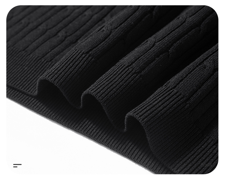 Men's Cable Knit Short Sleeve T-Shirt Crew Neck