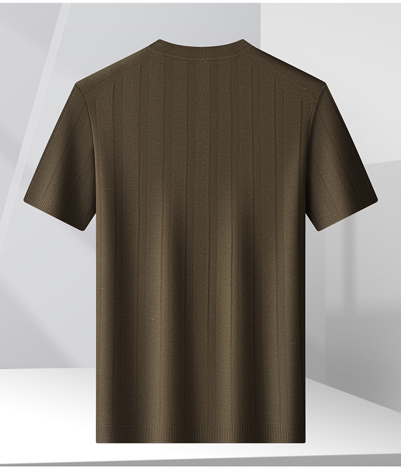 Men's Ribbed Knit Henley Shirt - Short Sleeve Comfort