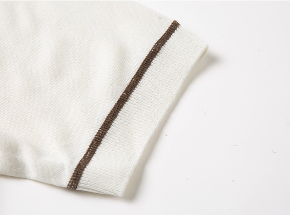 Polo de punto para hombre - Manga corta con ribete en contraste