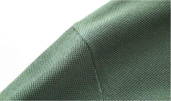 Men's Knitted V-Neck Polo Shirt - Short Sleeve Comfort