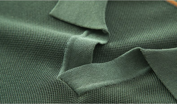 Men's Knitted V-Neck Polo Shirt - Short Sleeve Comfort