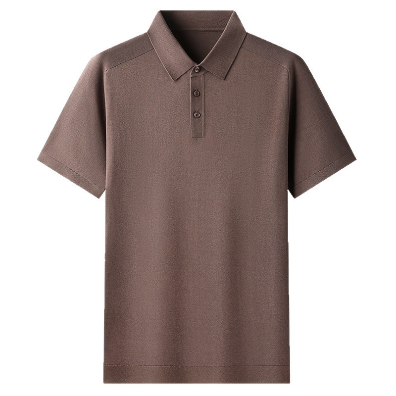 Men's Knitted Short Sleeve Polo Shirt - Smart Casual Style