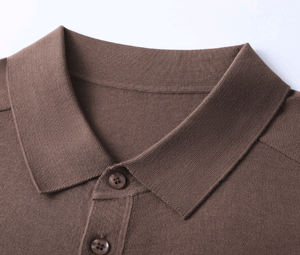 Men's Knitted Short Sleeve Polo Shirt - Smart Casual Style