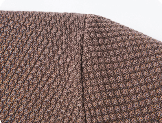 Men's Knitted Polo Shirt - Short Sleeve Textured Comfort