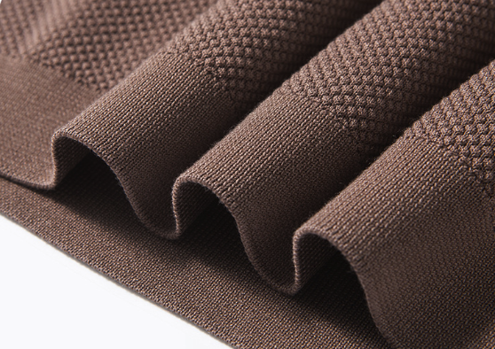 Men's Knitted Polo Shirt - Short Sleeve Textured Comfort