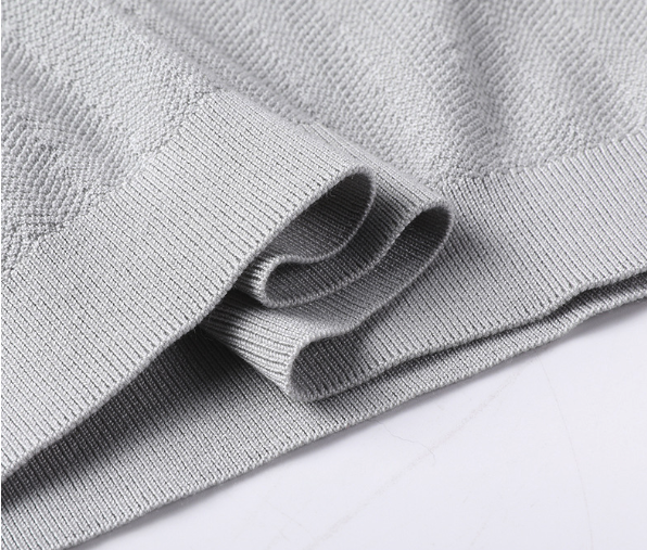 Men's Knitted V-Neck Short Sleeve Polo Shirt