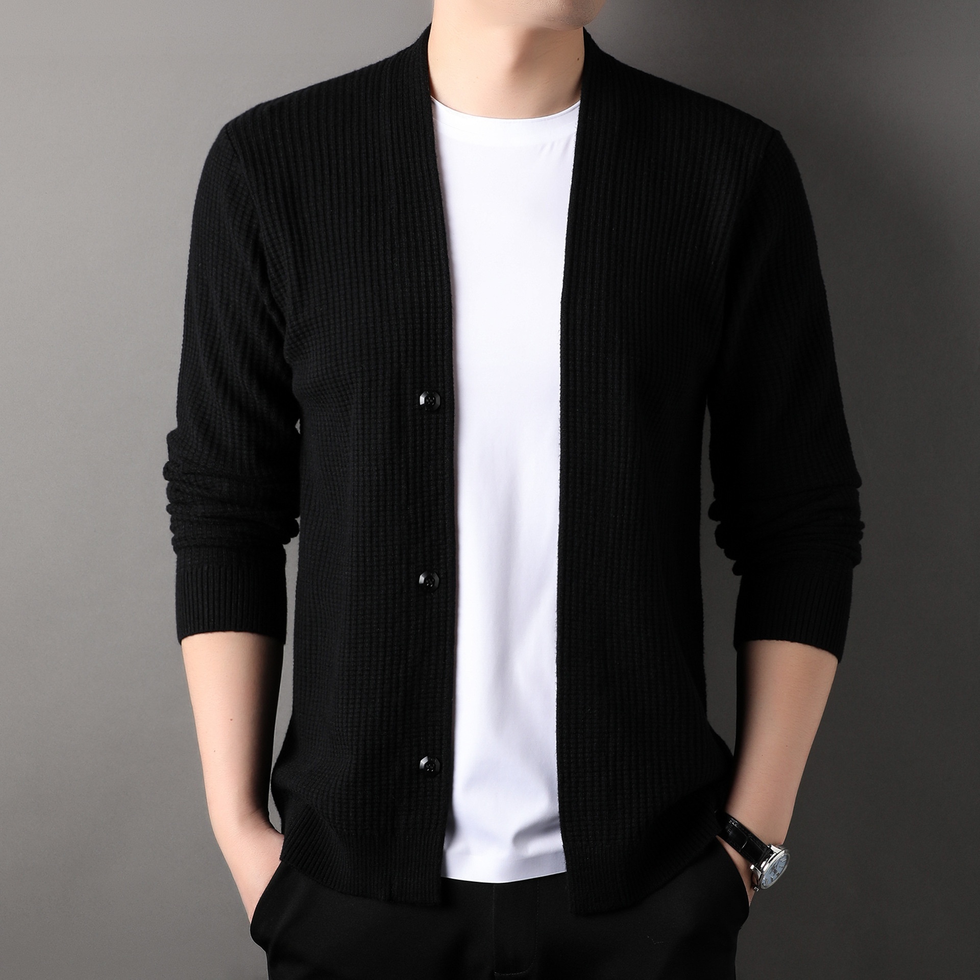 Men's Comfortable Fashion Knit Cardigan/ Sweater